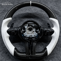 Volant de voiture en fibre de carbone en stock, compatible avec BMW F10 F30 F01 F16 F20 F36 F22 F31M3 F80 M4 M6 X5 F15 E70 E90 E60 E46