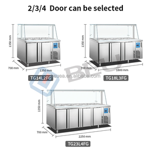 Sandwich commerciale macedonie banco frigorifero display pizza banco insalata <span class=keywords><strong>bar</strong></span> refrigerato - Product Image 5