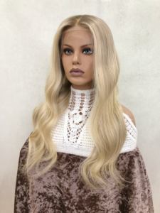 Perruque frontale en cheveux humains vierges européens non traités, blond cendré balayage, dentelle frontale sans colle, dentelle suisse HD, nœud unique, faux cuir chevelu - Product Image 5