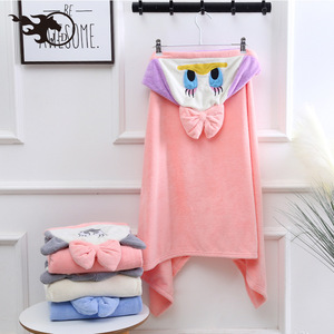 <span class=keywords><strong>Capa</strong></span> de microfibra con logotipo personalizado para niños, <span class=keywords><strong>toalla</strong></span> de <span class=keywords><strong>playa</strong></span> con capucha de dibujos animados, Poncho de baño para niños, venta al por mayor - Product Image 2
