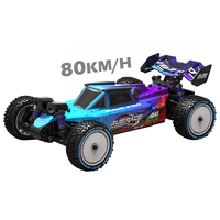 Coche RC JIUSI WB12PRO 1/12 sin Escobillas 2.4GHz 80KM/H de Alta Velocidad con Control Remoto 4WD Todoterreno, Buggy de Carreras Metálico para Adultos y Niños