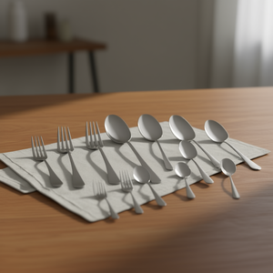 Juego de cubiertos de acero inoxidable de 30 piezas para 6 personas, apto para lavavajillas, diseño moderno, utensilios de mesa, vajilla de cocina - Product Image 2