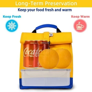 กระเป๋าเป้สะพายหลังผ้าอ๊อกซ์ฟอร์ดเก็บความเย็นขนาดใหญ่พับเก็บได้พร้อมตัวปิดหัวเข็มขัดพลาสติกสำหรับผู้หญิงผู้ชายเด็กเดินทางในชีวิตประจำวัน - Product Image 3