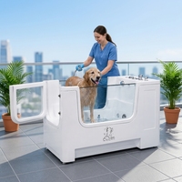 Baignoire de luxe pour animaux de compagnie en acrylique transparent à 360 degrés