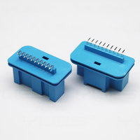 Conector Automotriz de 2.54mm de Paso, 10 Pines, 90 Grados con Poste de Posicionamiento, Aguja Plana K2008 para Placa PCB