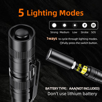 Portable Mini torche LED lampe de poche d'urgence tactique en alliage d'aluminium corps AA Type de batterie pour la chasse