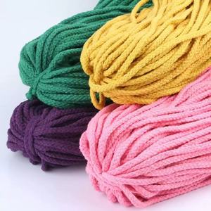 Grosir Mewah Laris Manis 5mm Berbagai Warna Lapisan Pelapis 100% Katun Anyaman Berongga Kekuatan Tinggi Ramah Lingkungan Dekorasi Pakaian - Product Image 1