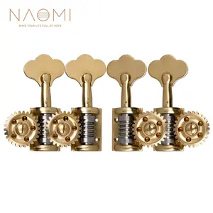 NAOMI 4/4 4pcs 3/4 estilo alemán vertical doble bajo único placas clavijas de afinación cabezas de máquina doble partes de bajo