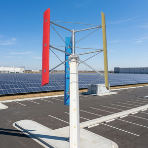 เครื่องกำเนิดไฟฟ้าพลังงานลม FX H-200kw 200กิโลวัตต์ ความเร็วเริ่มต้นต่ำ (2ม./วินาที) สำหรับไฟถนน ใบพัดขนาดเส้นผ่านศูนย์กลาง 10.5 เมตร แรงดันไฟฟ้า 220V/380V/400V - Product Image 2