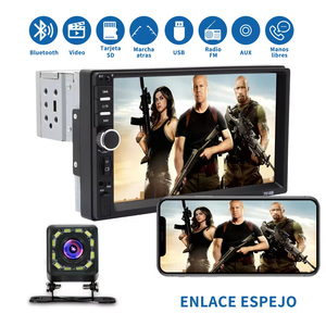 Reproductor MP5 para Auto de 7 Pulgadas 1 Din, Bluetooth, <span class=keywords><strong>MP4</strong></span>/MP5 Todo en Uno, Cámara de Reversa, Video para Auto 7018B - Product Image 4