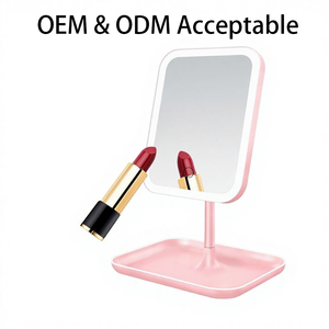 Factory Stock Aluminum Plastic <strong>Rectangular</strong> LED Portable Smart Lighted Makeup <strong>Mirror</strong> Fill Light for Female Students Beauty Use - Product Image 1