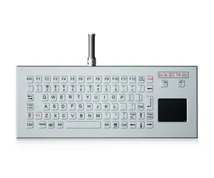 IP68 waterproof industrial metal keyboard with explosion proof safety barrier keyboard