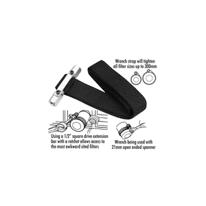 ประแจสายรัดกรองน้ำมันประแจ1/2นิ้วและ3/8นิ้วประแจสายรัดกรอง - Product Image 2
