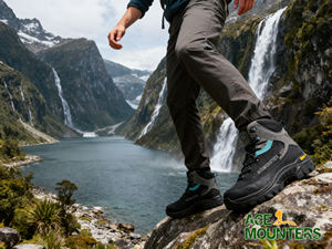 Scarponi da trekking impermeabili resistenti all'usura <span class=keywords><strong>Scarpe</strong></span> da esterno in Nylon-taglio medio-alto arancione <span class=keywords><strong>per</strong></span> l'alpinismo escursionistico da pesca - Product Image 4