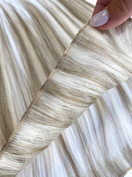 Extensions de cheveux perlées à double trame alignées sur les cuticules non traitées Remy Moyen facile d'obtenir des cheveux de style Yaki plus longs