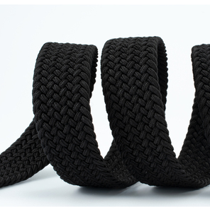 <span class=keywords><strong>Ceinture</strong></span> de sangle en Polyester tricotée pour hommes, élastique tressé, unisexe, extensible, tissé, de haute qualité, 2501 - Product Image 6