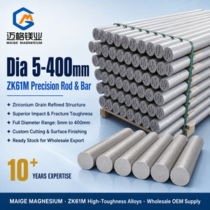 แท่งแมกนีเซียมอัลลอยด์ Maige ZK61M ความเหนียวสูง ผิวขัดเงาแบบซาติน เส้นผ่านศูนย์กลาง 5-400 มม. มาตรฐาน ASTM UNS สำหรับอุตสาหกรรมความแม่นยำ - Product Image 2