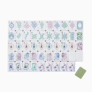 Juego de Mahjong Americano Country Club, 160 Fichas Acrílicas de 4 Capas Grabadas con Diseño de Flor de <span class=keywords><strong>Ciruelo</strong></span>, Tapete de Lujo Charleston, Regalo con Fichas Jokers - Product Image 4