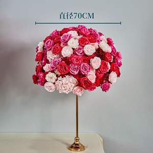 Flores Artificiales de Seda para Decoración de Bodas, Rosas, Hortensias, Hechas a Mano, Modernas, Rojas, Ecológicas, Entrega Rápida, <span class=keywords><strong>Arreglos</strong></span> para Piso - Product Image 6