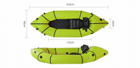 Bateau pneumatique léger en TPU 254 cm 420D/840D, 3,8 kg, packraft ultraléger pour la navigation en eaux vives, le kayak et le canoë