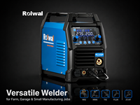 Moteur à courant continu portable combiné Rolwal 7-en-1 Nouveau soudeur MIG/MAG/Flux-Cored/Aluminium MIG/HF CUT/MMA