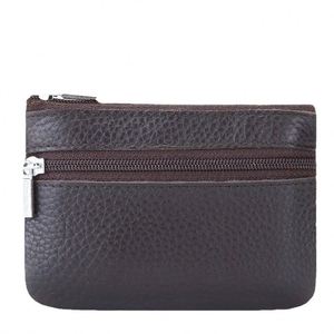Classic Style Mini <b>Leather</b> Coin Purse Zipper <b>Key</b> Bag with Wear-Resistant Feature for Women - Product Image 1