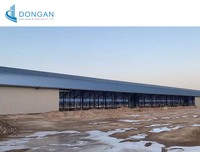 Structure en acier préfabriquée pour hangar agricole, conception industrielle pour l'élevage de moutons et de chèvres