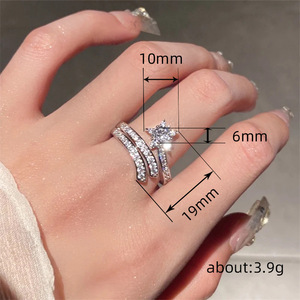 Anello Aperto a Doppio Strato Celestial per Donne - Product Image 5