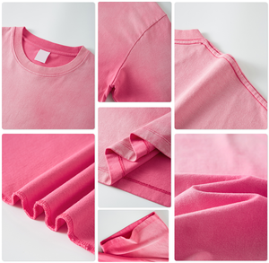 Camiseta OEM 100% algodón de gramaje pesado, estilo urbano, manga corta, para hombre, talla grande, con logo personalizado, lavado ácido, estilo vintage. - Product Image 3