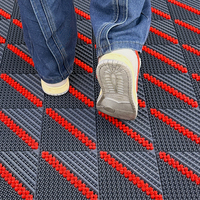 Paillasson en plastique anti-dérapant multifonctionnel extérieur emboîtement tapis dépoussiérage entrée porte tapis sol