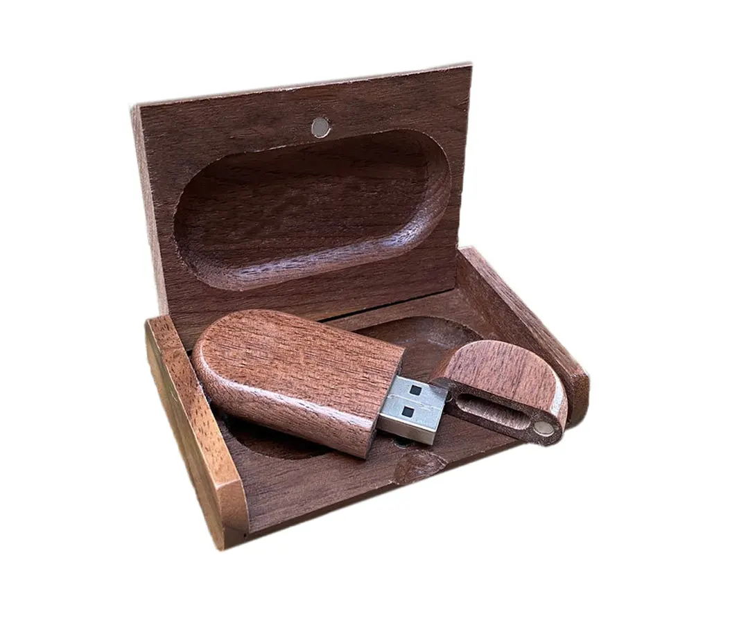 Memoria USB de madera de 16GB, 32GB de capacidad Real, caja de madera de regalo, palos USB, logotipo personalizado