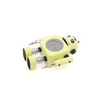 Jam Alarm digital Robot kartun anak-anak kreatif personalisasi jam bangun logam dengan lampu mata berkedip dan klip tangan