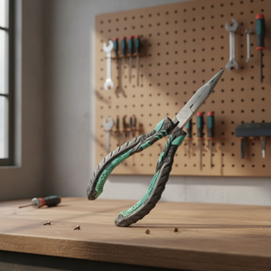 คีมเปิดห่วงวงแหวนปลายแหลมเหล็กกล้าคาร์บอนเกรด DIY พร้อมด้ามจับ TPR ป้องกันไฟฟ้าสถิตย์ สำหรับทำพวงกุญแจและงานเครื่องประดับ - Product Image 6