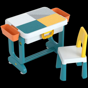 <span class=keywords><strong>Table</strong></span> de jeu et de lecture pour enfants en plastique moderne de nouvelle conception pour la maternelle, <span class=keywords><strong>table</strong></span> de construction créative en blocs DIY - Product Image 3