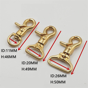 <span class=keywords><strong>Mousqueton</strong></span> en laiton massif durable et écologique, réglable, rotatif, avec clip de sécurité, pour accessoires de harnais et sacs - Product Image 5