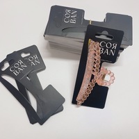 Tarjetas Ecológicas Personalizadas para Accesorios de Cabello, con Troquelado, Etiqueta Privada, Soporte para Pinzas y Horquillas, Tarjetas de Exhibición
