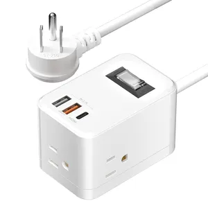 America cube power strip 20PD fast charging 3usb extension socket plug ports 3 outlets socket adapter us power extension strip