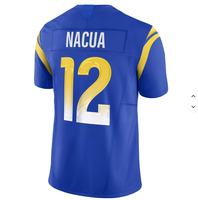 Jahitan Berkualitas Terbaik Dapat Disesuaikan # 12 NACUA # 9 STAFFORD # 17 ADAMS # 99 DONALD Jersey Sepak Bola Amerika