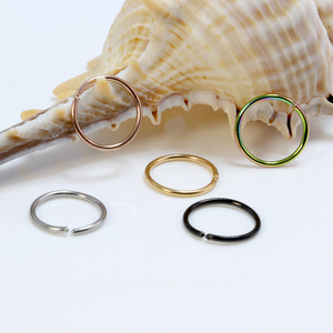 Seamless Open Hoop <b>Rings</b> | 316L Stainless Steel Hypoallergenic <b>Nose</b> Septum Cartilage Piercing Jewelry - Product Image 3