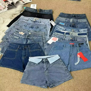 Shorts en <span class=keywords><strong>jean</strong></span> décontractés pour femmes, taille M-2XL, taille mi-haute, extensibles, pour l'été - Product Image 6