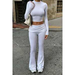 Pantalon de costume blanc pour femme, pantalon de costume blanc élégant - Product Image 5