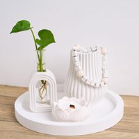 Moule en silicone pour vase à fleurs en forme de cœur en forme d'arc pour décoration de centre de table en résine, plâtre, céramique, hydroponique et mariage