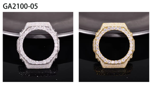 Pièces de <span class=keywords><strong>montre</strong></span> Iwatch G Series Shocks DW56006900 GA2100 : Lunette et boîtier sertis de Moissanite VVS1, Cadre de remplacement modifié, Certification GRA - Product Image 4