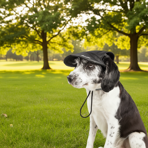 Gorra Ajustable para Perro con Protección UV, Ropa de Moda para Mascotas, Verano, Nailon, Negro, Mediano - Product Image 2