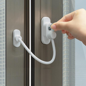 Ventana Puerta corredera de seguridad para niños Tapón de protección antirrobo de gran altura Empuje hacia fuera Cerradura abierta plana - Product Image 3