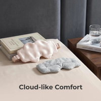 Masque oculaire lesté en satin doux, masque de sommeil en forme de nuage parfumé à la lavande avec housse amovible pour la relaxation par la chaleur et le froid