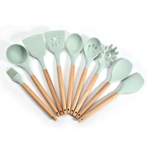 12-pieces Camping Kitchen Ware Product Accessories Sale Outdoor Items Kitchen Tools Set Silicone Kitchen Utensils