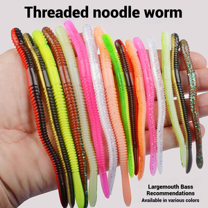 Leurre ver <span class=keywords><strong>de</strong></span> nouilles appât souple avec plomb inséré ver <span class=keywords><strong>de</strong></span> <span class=keywords><strong>terre</strong></span> artificiel coulant sans poids pour achigan à grande bouche et poisson mandarin - Product Image 3