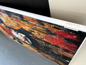 Pintura al óleo de toro texturizada pintada a mano. Esta obra de arte mural es 100% pintada a mano por artistas profesionales. - Product Image 5