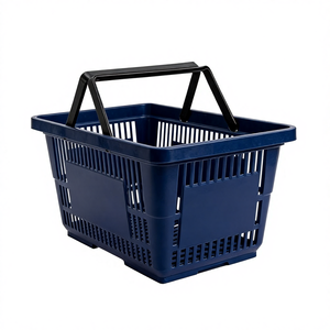 سلة تسوق بلاستيكية مدمجة - حاوية صغيرة خفيفة الوزن من البولي بروبيلين، مثالية لمتاجر البقالة/المحلات التجارية في الحي - Product Image 2